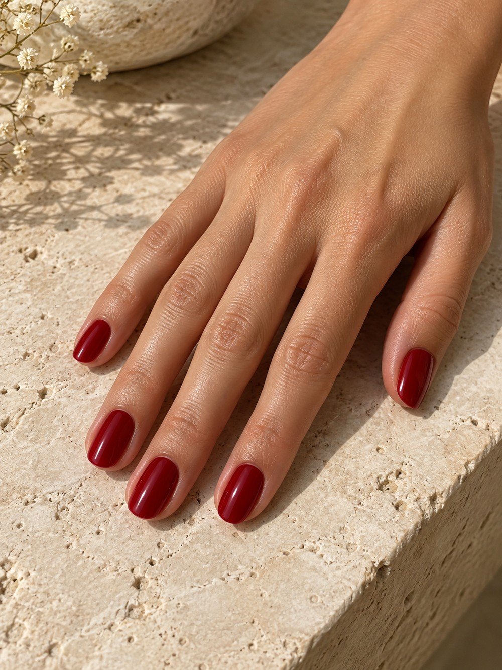 Classic red gloss nail inspiration