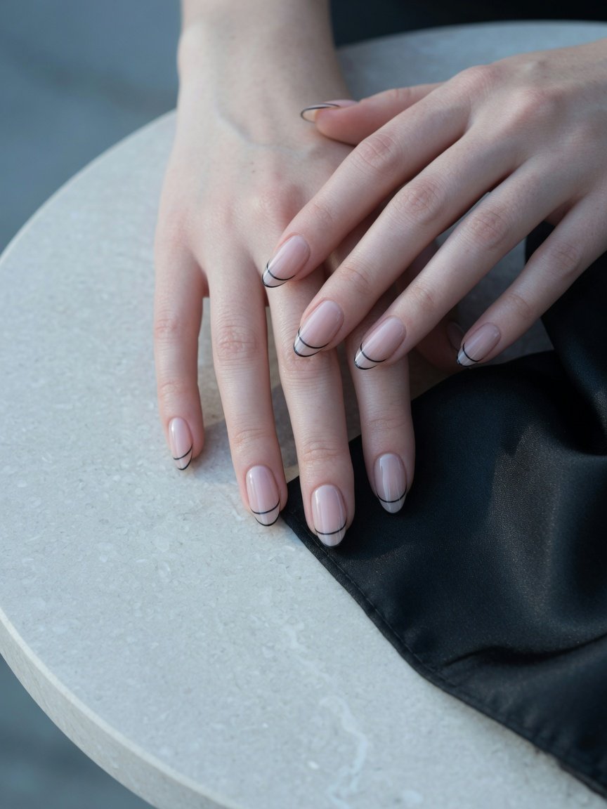 Minimal French nail art inspiration