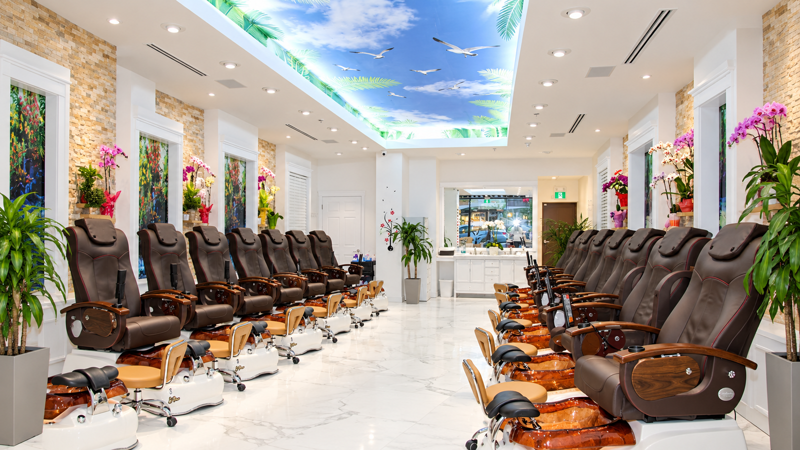 Pedicure seating at Stanley Nails Vancouver